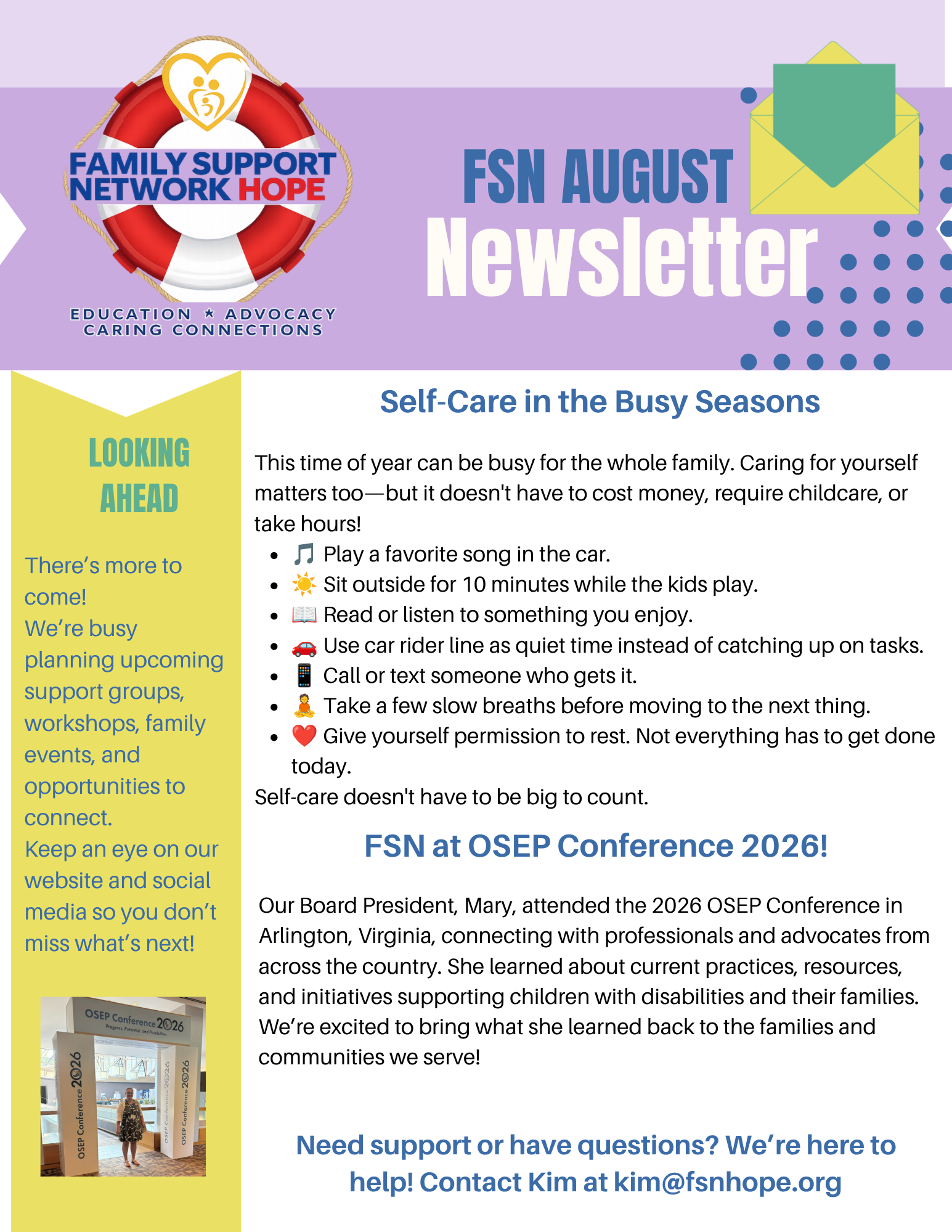August Newsletter